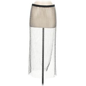 Zara Black Mesh Rhinestone Sheer Skirt M-L